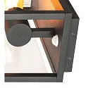 SLV Outdoor Wandleuchte QUADRULO WL, IP44, E27 max. 15W, anthrazit / klar, mit PIR-Sensor