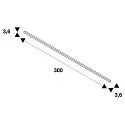 3-Phasen HV-Aufbau-Stromschiene S-TRACK PHASE & DALI, IP20, 230V AC, DALI steuerbar, 300cm, schwarz