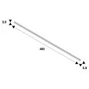 3-Phasen HV-Aufbau-Stromschiene S-TRACK PHASE & DALI, IP20, 230V AC, DALI steuerbar, 400cm, schwarz
