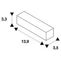 Zubehör für 3-Phasen Aufbau-Stromschiene S-TRACK PHASE & DALI - End-Einspeiser, DALI steuerbar, Erde links, schwarz