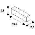 SLV Zubehör für 3-Phasen Stromschiene S-TRACK PHASE & DALI - Mini-Verbinder, IP20, max. 16A, DALI steuerbar, schwarz