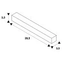 Flex-Verbinder für 3-Phasen Aufbau-Stromschiene S-TRACK PHASE & DALI - verstellbar 30°-330°, DALI steuerbar, Erde links