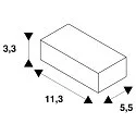 Zubehör für 3-Phasen Stromschiene S-TRACK PHASE & DALI - Pendelleuchten-Adapter, für offene Kabel, DALI steuerbar, weiß