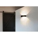 LED Wandleuchte LOGS IN L, Up/Down, indirekt, CRi >90, TRIAC dimmbar, 18W 3000K 1100lm, schwarz / gold