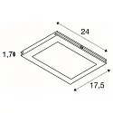 SLV LED Seilleuchte PLYTTA rectangular für TENSEO Niedervolt-Seilsystem, 9W, 2700K, 580lm, weiß