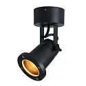 SLV Outdoor wall-/ceiling luminaire NAUTILUS 25, QPAR51, IP54 IK02, GU10 max. 11W, swiveling, matt black