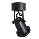 SLV Outdoor wall-/ceiling luminaire NAUTILUS 25, QPAR51, IP54 IK02, GU10 max. 11W, swiveling, matt black