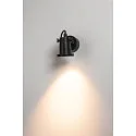 SLV Outdoor wall-/ceiling luminaire NAUTILUS 25, QPAR51, IP54 IK02, GU10 max. 11W, swiveling, matt black