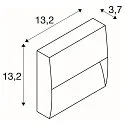 SLV Außenleuchte DOWNUNDER OUT SQUARE WL LED Wandeinbauleuchte, 4,5W, 3000/4000K, 150lm, IP65, anthrazit