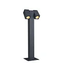 SLV Outdoor Stehleuchte / Wegeleuchte THEO PATHLIGHT DOUBLE QPAR51, IP44 IK02, 2x GU10, +/-90° neigbar, Anthrazit