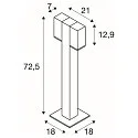 SLV Outdoor Stehleuchte / Wegeleuchte THEO PATHLIGHT DOUBLE QPAR51, IP44 IK02, 2x GU10, +/-90° neigbar, Anthrazit
