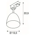 SLV 3-Phasen-Strahler PARA CONE 14, GU10 QPAR51 max. 25W, inkl. Adapter, Kupfer / innen weiß