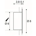 SLV LED Wandeinbauleuchte WORO LED, 1,1W, 3000K, 50lm, weiß