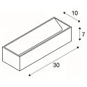 SLV LED Wandleuchte LOGS IN L DTW, Up/Down, indirekt, CRi >90, Dim-To-Warm, 21W 2000-3000K 1110lm, schwarz / gold