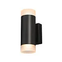 SLV Wandleuchte ASTINA UP/DOWN, Zylindrisch, 2x GU10 QPAR51, schwarz