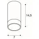 SLV Aufbau-Downlight ASTINA, Zylindrisch, GU10 QPAR51, weiß