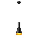 SLV Pendelleuchte PHELIA 130 PD, Ø 13cm, E27 max. 23W, Schwarz / Gold