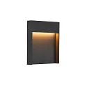 LED Außenwandleuchte FLATT, IP65 IK03, eckig, 13W 3000/4000K (CCT Switch), anthrazit matt