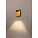 SLV LED Outdoor wall luminaire FLATT SENSOR LED, 16W, 3000/4000K, 600lm, IP54, anthracite
