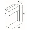 SLV LED Außenwandleuchte FLATT SENSOR, IP54 IK03, eckig, mit Sensoren, 13W 3000/4000K (CCT Switch), anthrazit / Holz braun