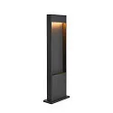 Outdoor LED Stehleuchte FLATT POLE, IP65 IK03, eckig, 65cm, 10W 3000/4000K (CCT Switch), offenes Kabelende, anthrazit