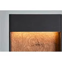 SLV Outdoor LED Stehleuchte FLATT POLE, IP65 IK03, eckig, 65cm, 10W 3000/4000K (CCT Switch), offenes Kabelende, anthrazit / braun