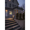 SLV Outdoor LED Stehleuchte FLATT POLE, IP65 IK03, eckig, 65cm, 10W 3000/4000K (CCT Switch), offenes Kabelende, anthrazit / braun