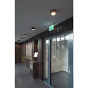 SLV LED Deckenleuchte FERA 25 CL DALI LED Downlight, 19,5W, 90°, 3000/4000K, 1650lm, Glas matt, schwarz