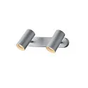 SLV LED Wand- und Deckenstrahler NOBLO® II, 2-flammig, 12W 2700K 1200lm 36°, CRi>80, verstellbar, dimmbar, silbergrau