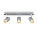 LED Wand- und Deckenstrahler NOBLO® III, 3-flammig, 24W 2700K 1800lm 36°, CRi>80, verstellbar, dimmbar, silbergrau