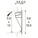LED Wall recessed luminaire NOTAPO, 3000K, 6lm, white, 10.5cm