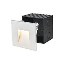 SLV LED Treppenleuchte / Wandeinbauleuchte MOBALA, IP20, Asymmetrisch, 230V/24V, 1.3W 3000K 14lm, weiß