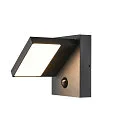 SLV LED Außenwandleuchte ABRIDOR SENSOR, IP54 IK03, 12W 3000/4000K (CCT Switch) 980lm, schwenkbar, Anthrazit