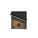 SLV LED Außenwandleuchte ABRIDOR SENSOR, IP54 IK03, 12W 3000/4000K (CCT Switch) 980lm, schwenkbar, Anthrazit