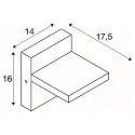 SLV LED Außenwandleuchte ABRIDOR SENSOR, IP54 IK03, 12W 3000/4000K (CCT Switch) 980lm, schwenkbar, Anthrazit