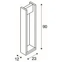 SLV LED Standleuchte / Wegeleuchte QUAD POLE, IP65 IK02, 18W 3000K 1550lm 100°, schwenkbar 180°, schaltbar, anthrazit
