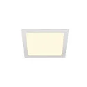 LED Ceiling recessed luminaire SENSER 24 LED, square, 1200lm, IP20, white, 3000K