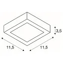 SLV LED Wand-/Deckenleuchte SENSER 12 CW, eckig, IP20, weiß, 8.2W 3000K