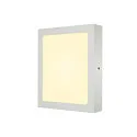 SLV LED Wand-/Deckenleuchte SENSER 24 CW, eckig, 15W, 1200lm, IP20, weiß, 15W 3000K