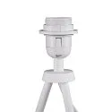 SLV Tischleuchte FENDA II, TRIPOD, E27, mit Schnurschalter ohne Schirm, Aluminium, weiß