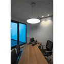 SLV LED Pendelleuchte PANEL 60 DALI LED, rund, 42W, 110°, 4000K, 3350lm, grau