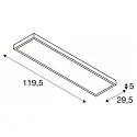 SLV LED Ceiling luminaire PANEL DALI LED, 1200x300mm, 45W, 90°, 3000K, 3100lm, gray