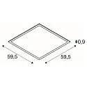 LED Rasterdecken-Einbauleuchte LED PANEL 600x600, 59.5 x 59.5cm, UGR90, weiß, 35W 3000K 4000lm 120°