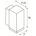 SLV Premium-LED Outdoor Wandleuchte ENOLA SQUARE SINGLE CCT, IP65 IK02, Größe S, 6W 3000/4000K 390/450lm 30°, CRi>90, Anthrazit