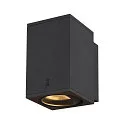 SLV Premium-LED Outdoor Wandleuchte ENOLA SQUARE SINGLE CCT, IP65 IK02, Größe M, 10W 3000/4000K 720/820lm 38°, CRi>90, Anthrazit
