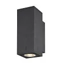 Premium-LED Outdoor Wandleuchte ENOLA SQUARE UP/DOWN CCT, IP65 IK02, Größe S, 7W 3000/4000K 570/640lm 30°, CRi>90, Anthrazit