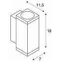 Premium-LED Outdoor Wandleuchte ENOLA SQUARE UP/DOWN CCT, IP65 IK02, Größe S, 7W 3000/4000K 570/640lm 30°, CRi>90, Anthrazit