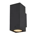 SLV Premium-LED Outdoor Wandleuchte ENOLA SQUARE UP/DOWN CCT, IP65 IK02, Größe M, 19W 3000/4000K 1480/1680lm 38°, CRi>90