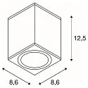 SLV Premium-LED Outdoor Deckenleuchte ENOLA SQUARE CCT, IP65 IK02, Größe S, 9W 3000/4000K 510/580lm 38°, CRi>90, Anthrazit