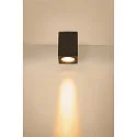 SLV Premium-LED Outdoor Deckenleuchte ENOLA SQUARE CCT, IP65 IK02, Größe M, 10W 3000/4000K 700/800lm 38°, CRi>90, Anthrazit